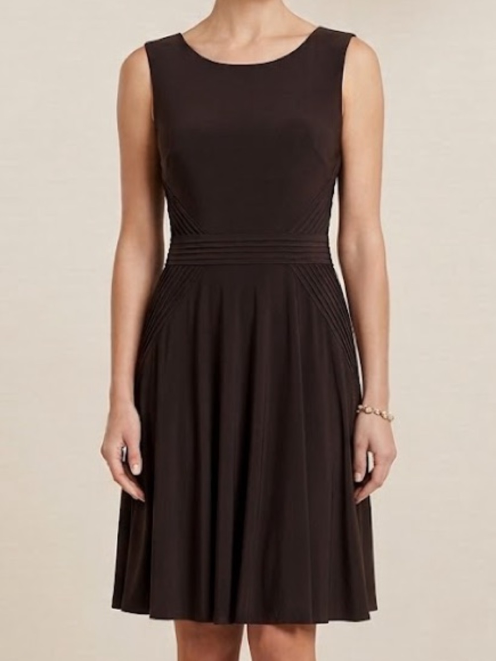Julian Taylor Black Pleated Waist Fit and Flare Back Zipper Cocktail Dress 12